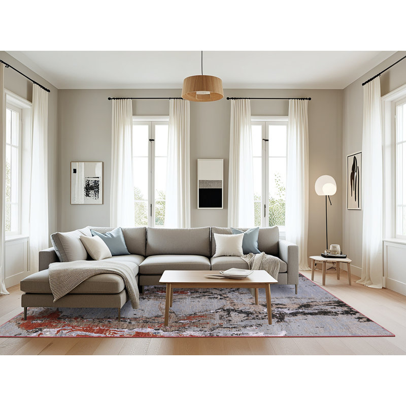 Abstract Indoor Rug, Rectangle 8' x 12'