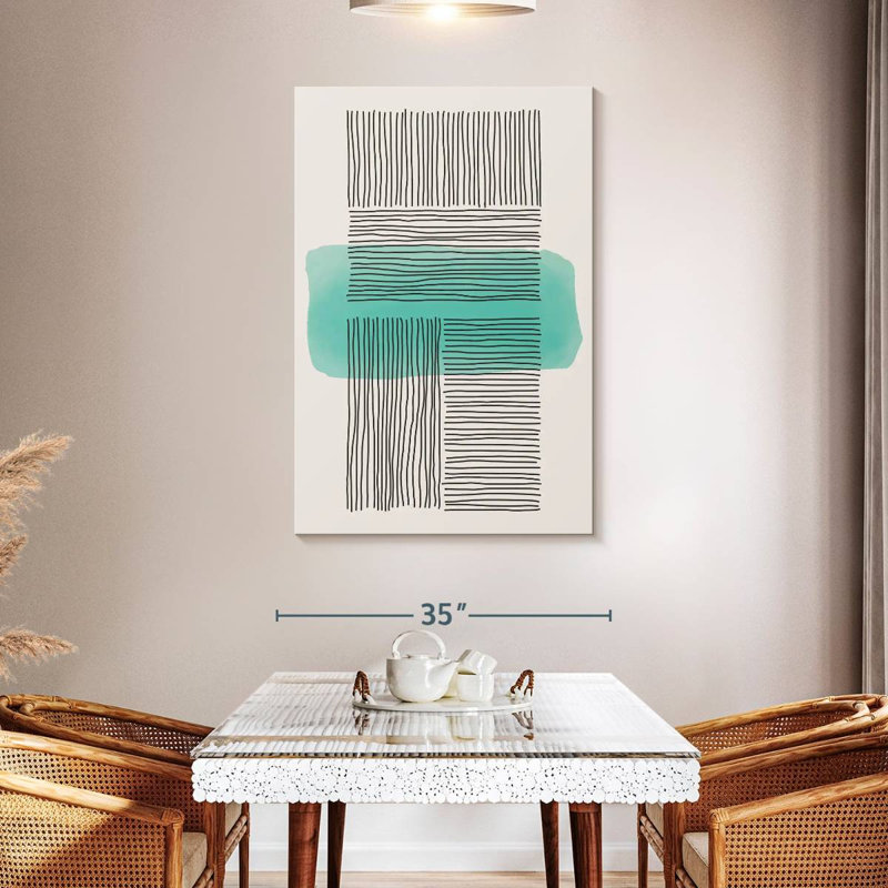 Avery Lines On Green, 48" H x 32" W