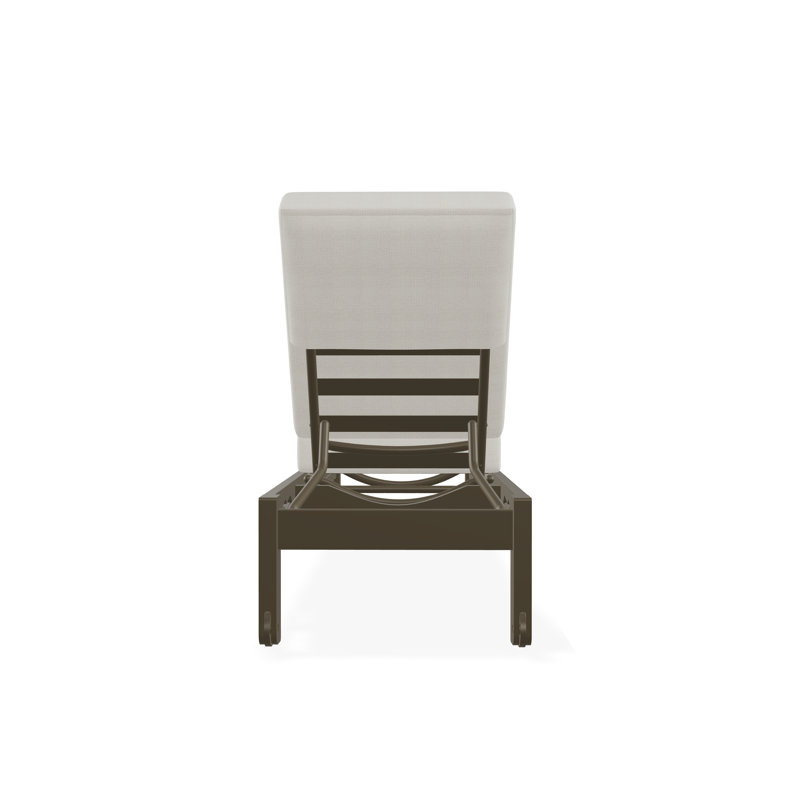 Chaise longue sans accoudoirs en polyester à 3 positions Leeward, Bois de plage, Chamois
