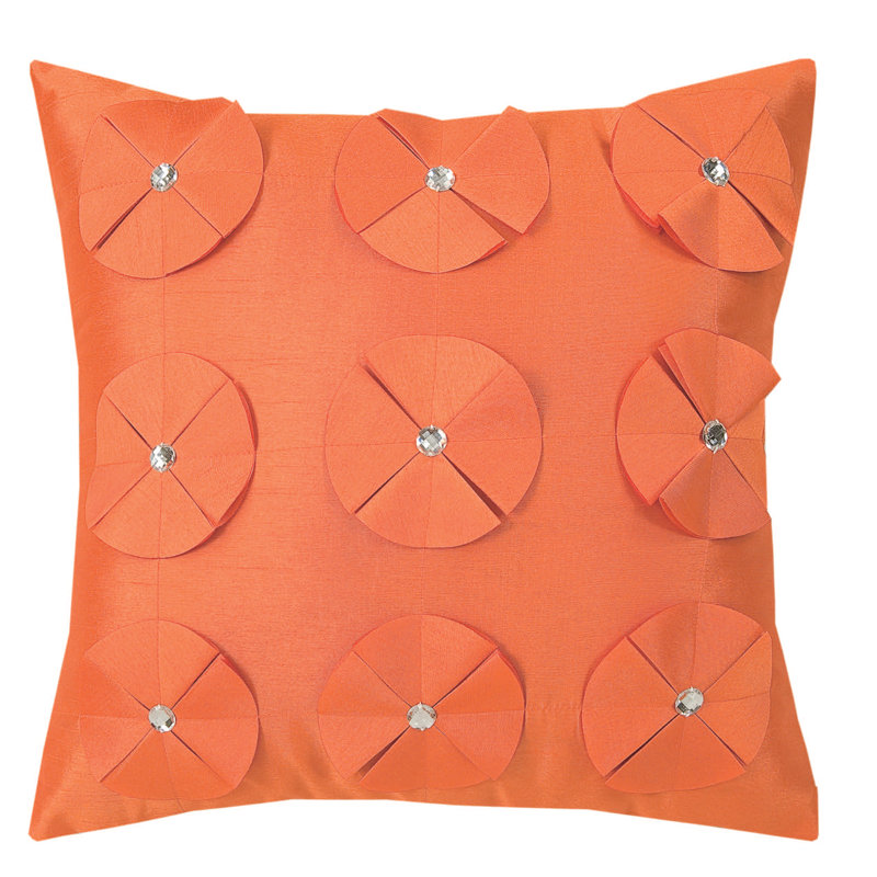 Jormun Floral Square Throw Cushion, Cream