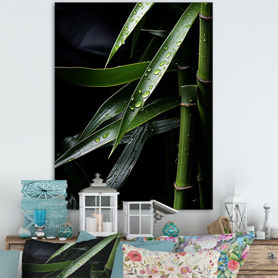 Ingileif vert bambou et noir sur toile