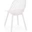 Chaise en polypropylène blanc Lily