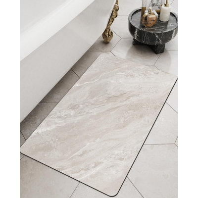 Tapis de bain ultra-mince, tapis de salle de bain ultra-minces en caoutchouc antidérapant ultra-mince, sous les portes, tapis de salle de bain à séchage rapide, idéal pour la douche, la baignoire et l'évier, 16 po x 24 po, jade