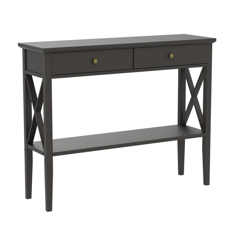 Aba 39.4'' Console Table, Black, Black