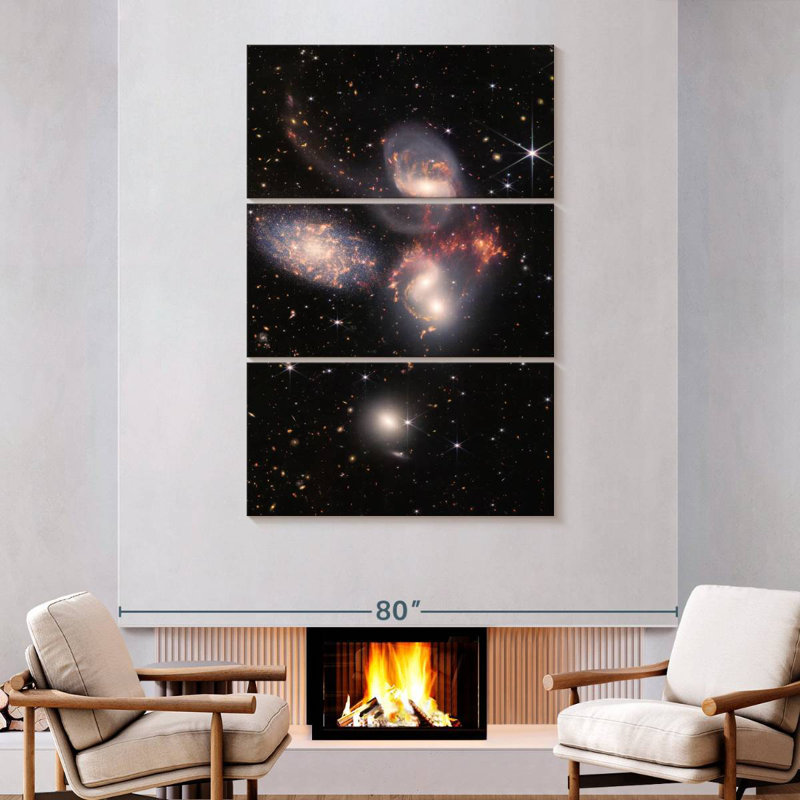 Oberle James Webb's Stephan's Quintet, 74" H x 48" W