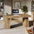 55" Home Office Desk with Double Pedestal, Simple Executive Desk-813280485