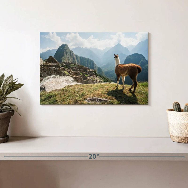 Rama lama et Machu Picchu, H 8 po x l 12 po
