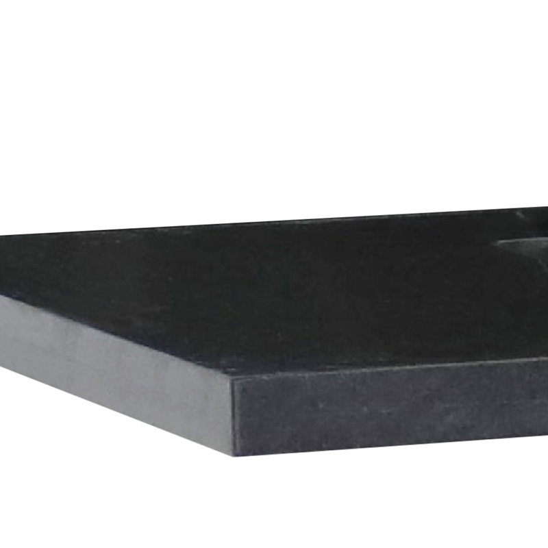 Plateau de meuble-lavabo double 61 "avec lavabo, Granite noir Galaxy