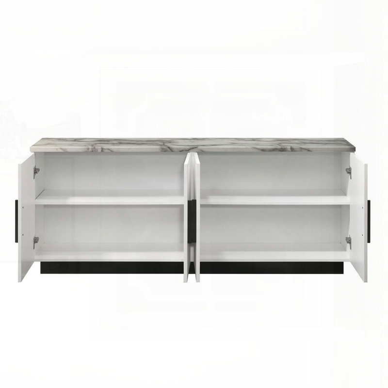Console avec plateau en faux marbre