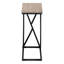 Table d'appoint, en forme de C, bout, côté, collation, stratifié, métal noir, contemporain, moderne-834403703