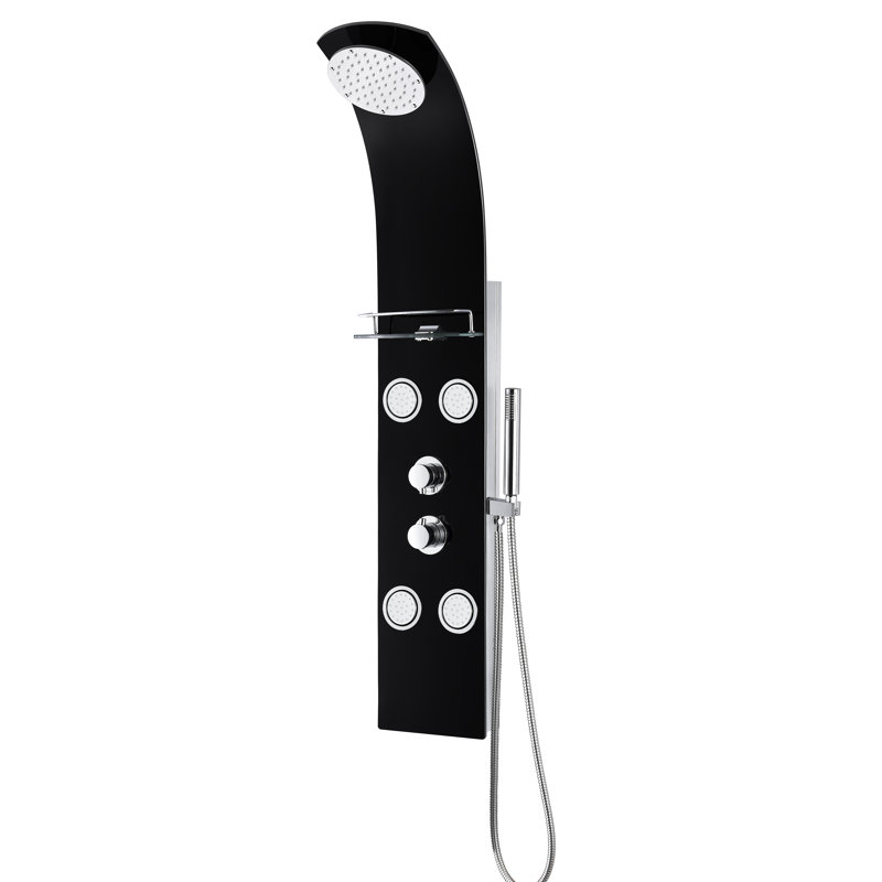 Llano Series 55.12'' Shower Panel with Fixed Shower Head
