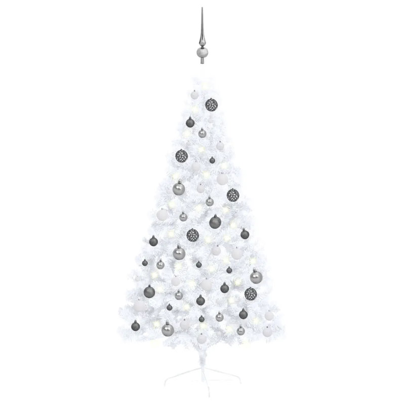 Artificial Christmas Tree with LEDs&Ball Set, 4.92ft H