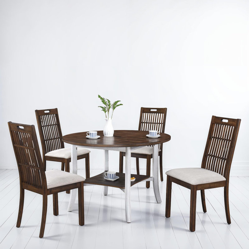 Ensemble de table ronde avec 4 chaises