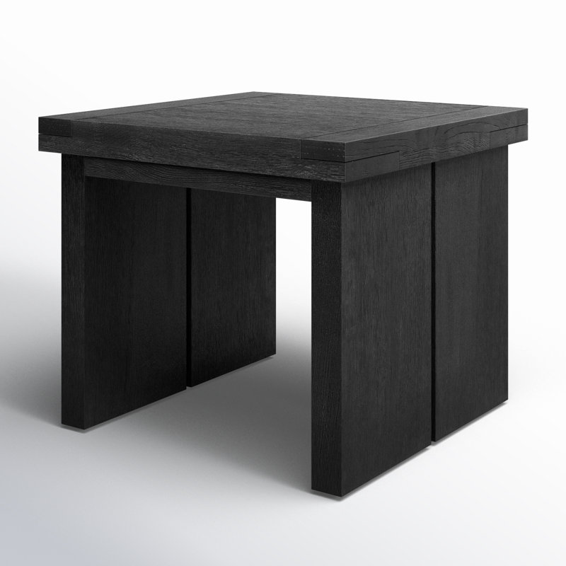 Warby Solid Wood End Table, Black