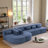 144" Long Upholstered Boneless XL Sofa-477505391