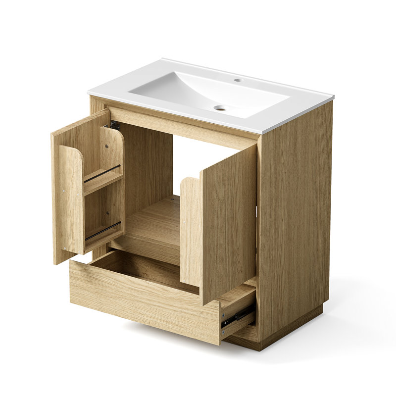 Meuble-lavabo avec lavabo en bois 30 po Almaraz