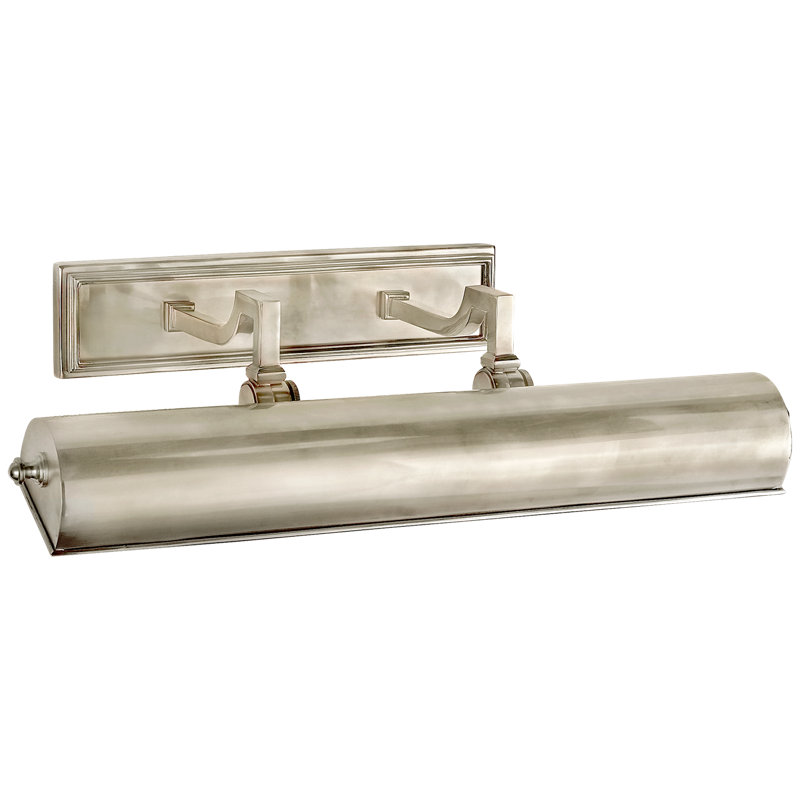 Alexa Hampton Dean Picture Light, Brushed Nickel, 5'' H x 19.5'' W x 10'' D