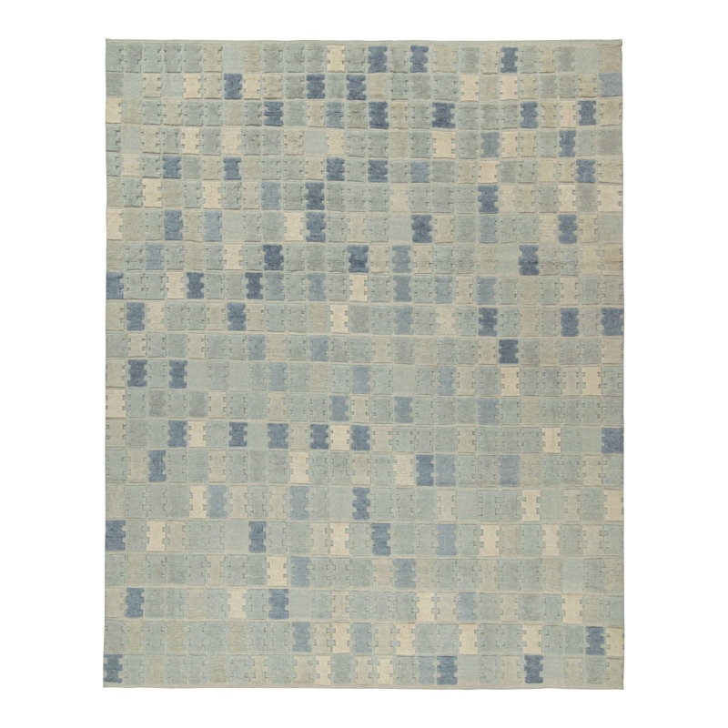 Scandinavian Wool Geometric Area Rug, Rectangle 5' x 7'