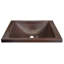 Hana Antique Copper Metal Rectangular Drop-in Bathroom Sink-113449520
