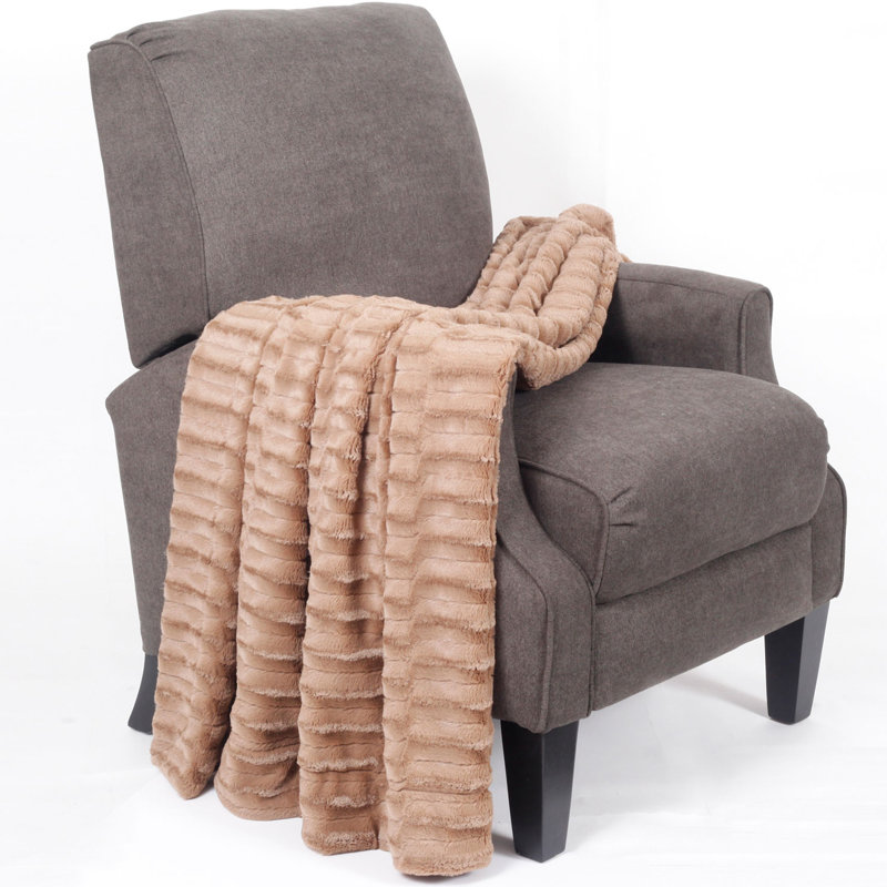Knitted Throw Blanket, Taupe