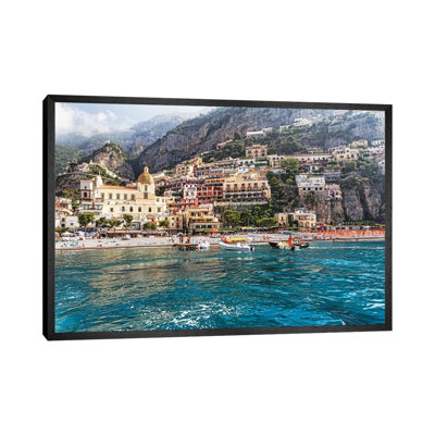 Low Angle View Of Positano From The Sea, Amalfi Coast, Campania, Italy by George Oze - Painting on Canvas
