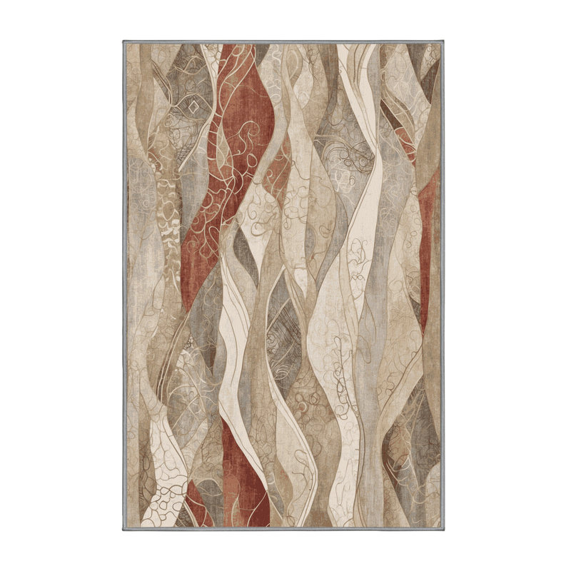 Echoed Glow Rug, Rectangle 5' x 8'