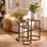 Tables d'appoint gigognes rondes Laib, ensemble de 3