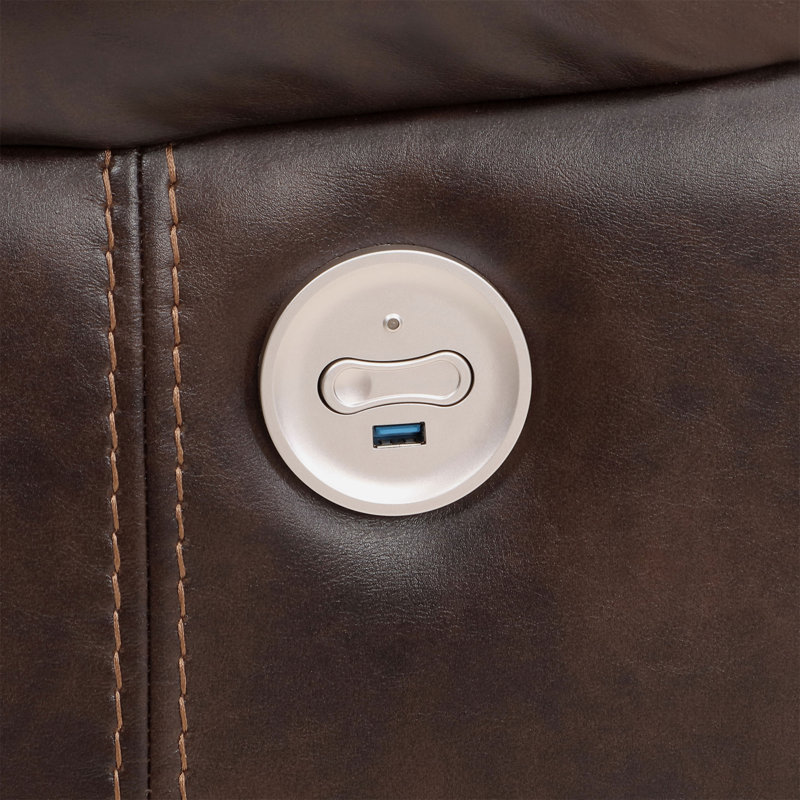 Fauteuil inclinable électrique Salerno, Marron foncé