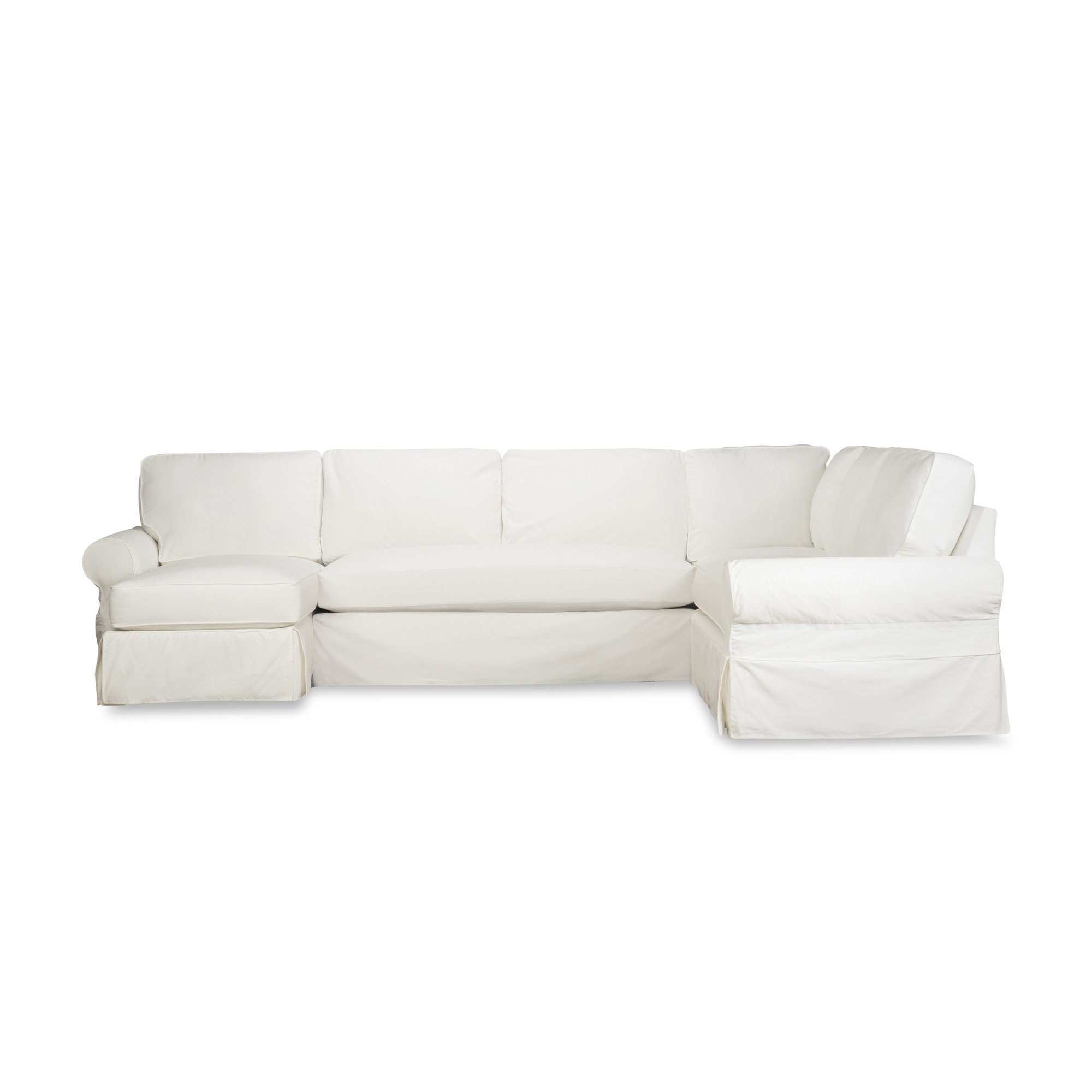 Porter Upholstered U-Sectional, Left Hand Facing, Bayou Off White Canvas