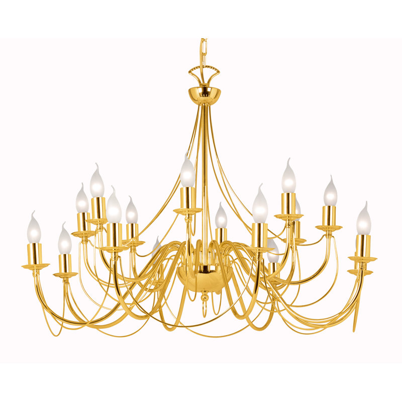 Foreside 16 - Light Sputnik Chandelier, Aged patina