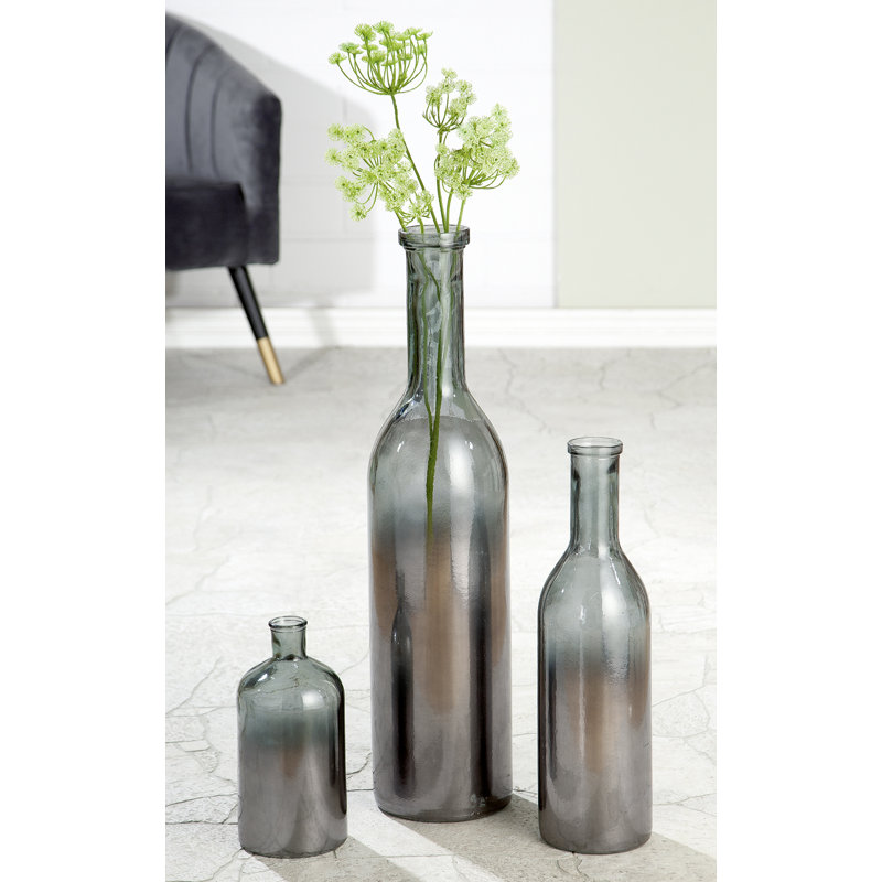 Fae Glass Decorative Bottle, 75cm H x18cm W x 18cm D