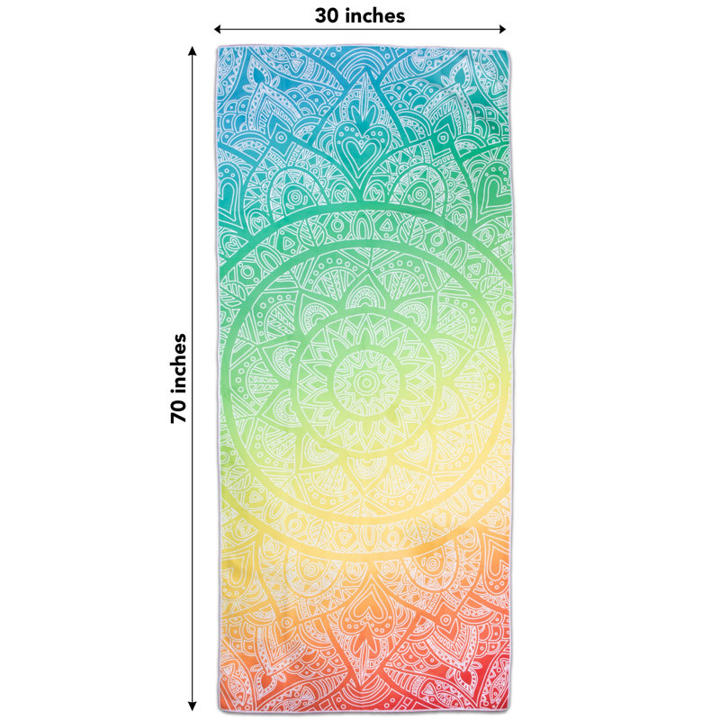 Ultra Light Beach Towel, Blue/Yellow/Red