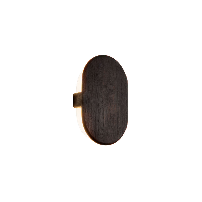 Tempus LED Flush Mount Sconce, 2700, Dark Walnut