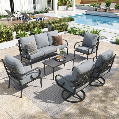 7 - Person Metal Patio Conversation Set