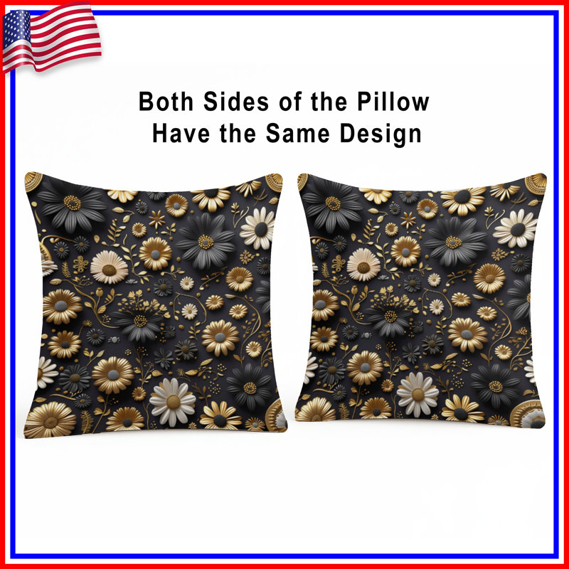 Coussin Floral, 20 x 20 inches