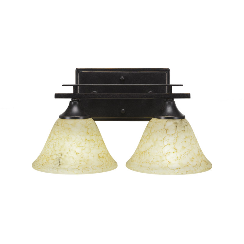 Uptowne 2 Light Bath Bar, White Muslin