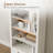 69.7" Farmhouse Arched Bookshelf with Open Display Shelves, 7 Tier Modern Bookcase with 2 Spacious Drawers and Cabinet-1044323866