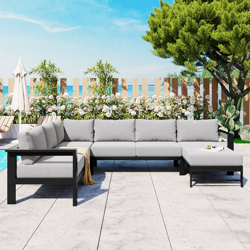 U-Shaped Outdoor Sofa Set
