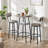 3-Piece Bar Table Set for 2, 2-Tier Round Bistro Dining Table & PU Stools, Counter Height Table-81655760-81655757