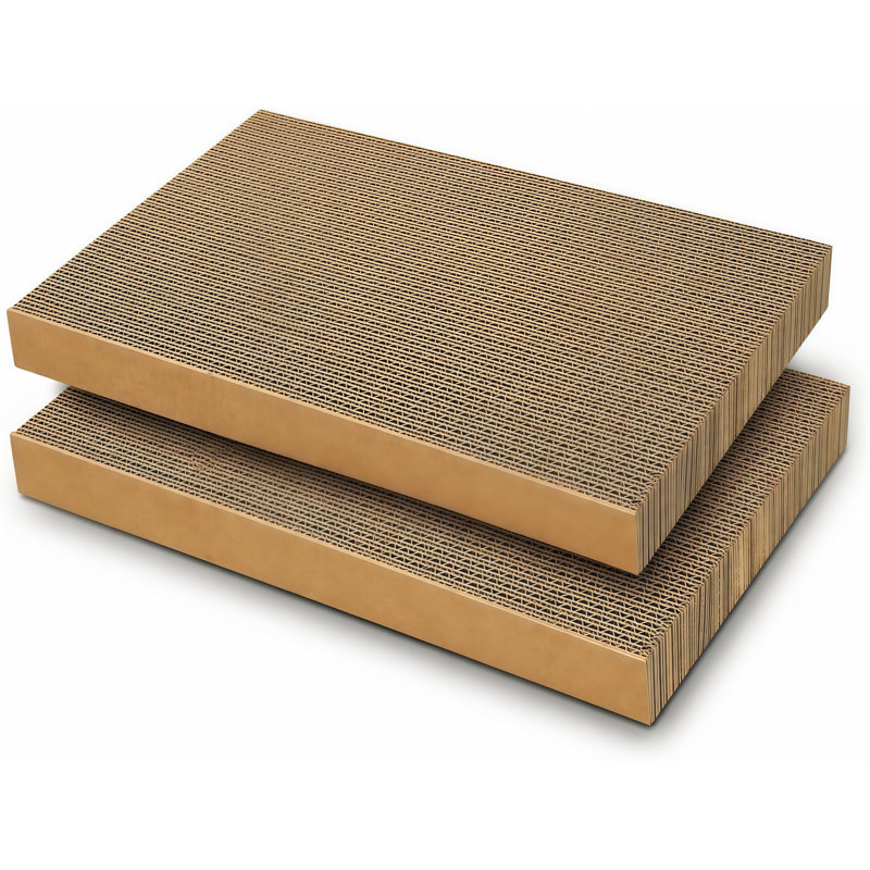 Tapis à griffer plat réversible pour chat, planche à griffer en carton ondulé, tapis à griffer double face en nid d'abeille pour protéger les chats d'intérieur, paquet de 2