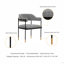 Lia Metal Chenille Armchair In Grey