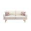 70 po Lin et chaise beige avec 2 coussins et coussins décoratifs - Ensemble de mobilier de salon relaxant