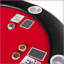 Plateau de table de jeu de cartes pour 10 joueurs, table de jeu classique en feutre de casino pliable | Rouge | Moderne-121597272
