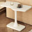 Table de bout moderne et irrégulière, blanc crème