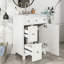 Armoire de salle de bain avec lavabo en résine, 2 tiroirs et 1 porte