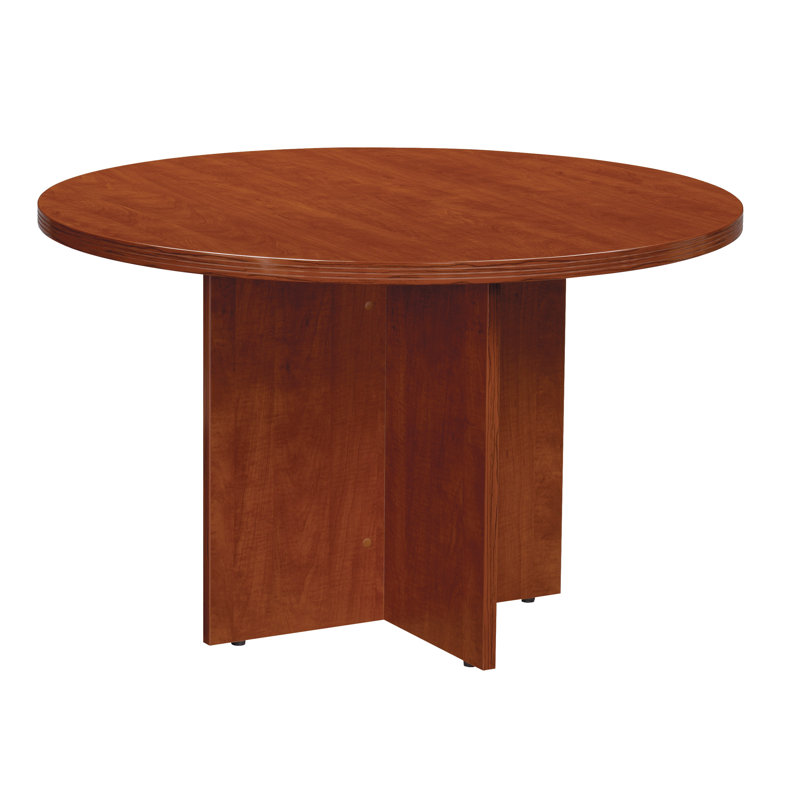Blairview 96'' Circle Conference Table, Cherry, 29.5" H x 96" L x  42" W