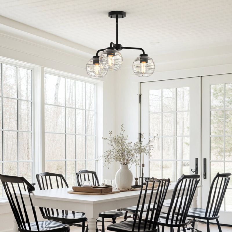 Tappen 3-Light Flush Mounted Pendant Lighting Chandelier For Hallway Loft Kitchen Bar Close To Ceiling