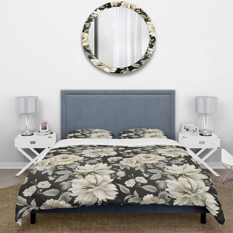 Ensemble de housse de couette Decari Haldon, Housse de couette pour grand lit et 2 taies décor