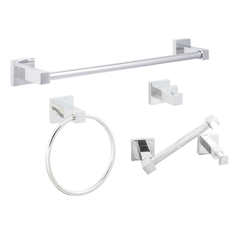 Baden Series Bath Set, Polished Chrome