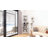 64'' H Corner Shelf Stand With Led Light, Wooden Open Corner Cabinet Display Storage Rack-1585364106